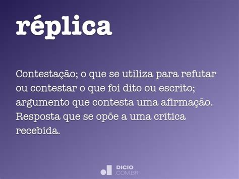 qué significa replica